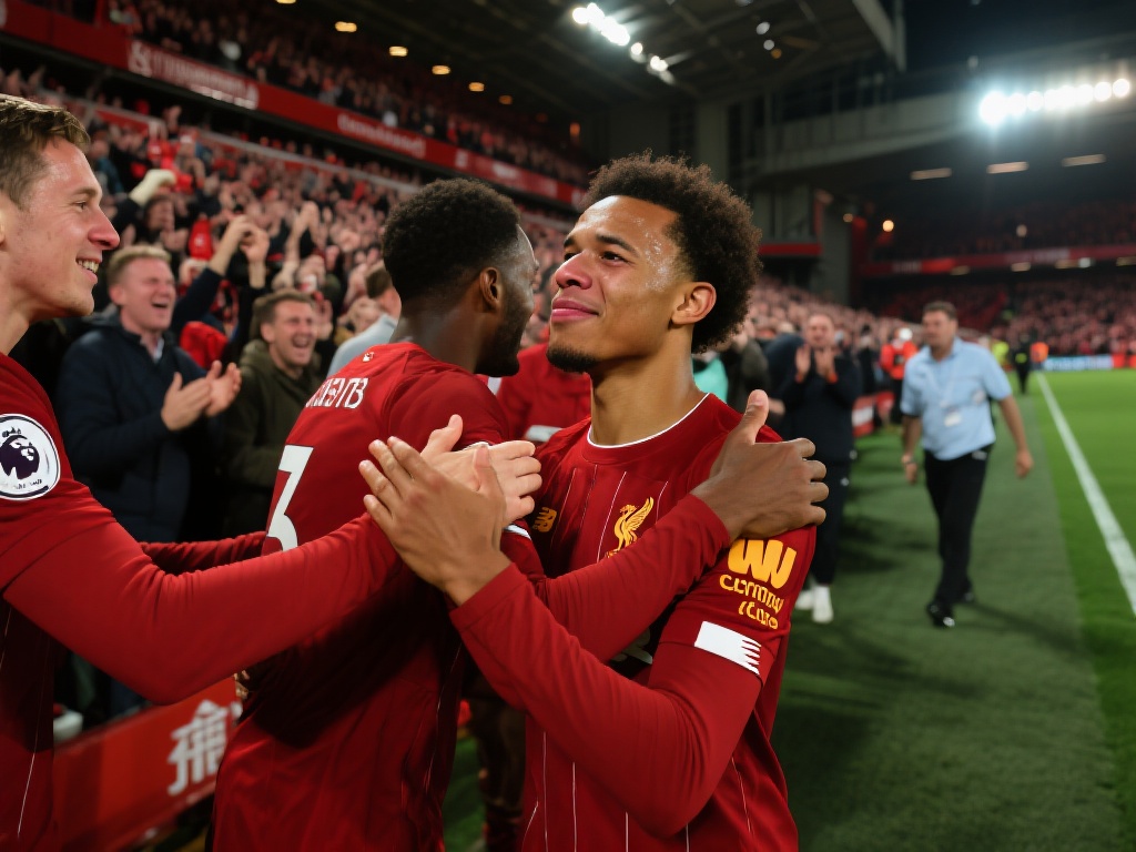 阿诺德泪洒安菲尔德，球迷高歌送别感人瞬间