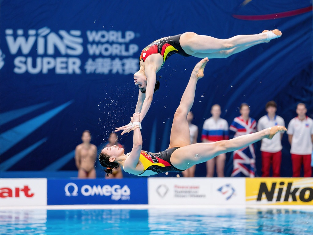 跳水世界杯超级决赛：女子双人10米跳台精彩集锦